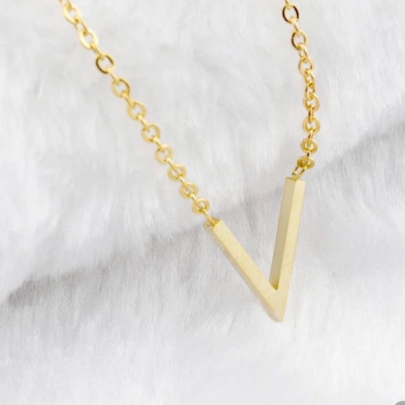Stainless Steel Necklace V Pendant Necklace - Picture 5 of 5